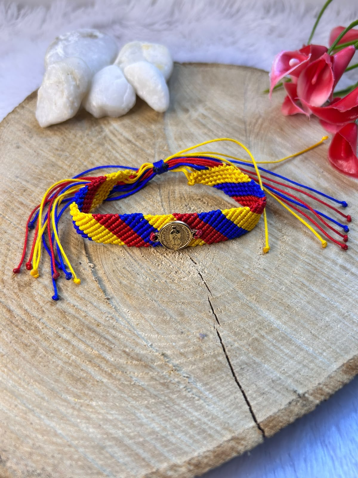Pulsera Tricolor Virgen de Guadalupe