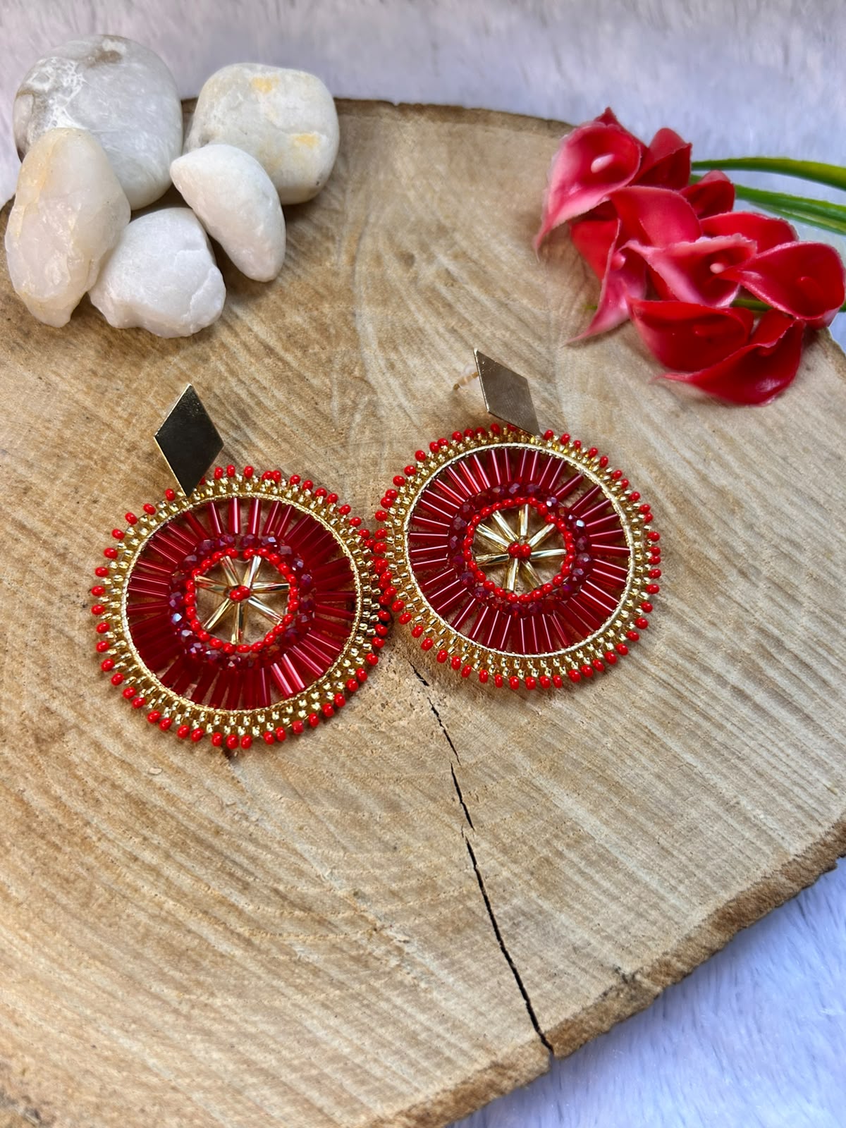 Aretes Rojizo Imperial