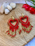 Aretes Corazón Carmesí