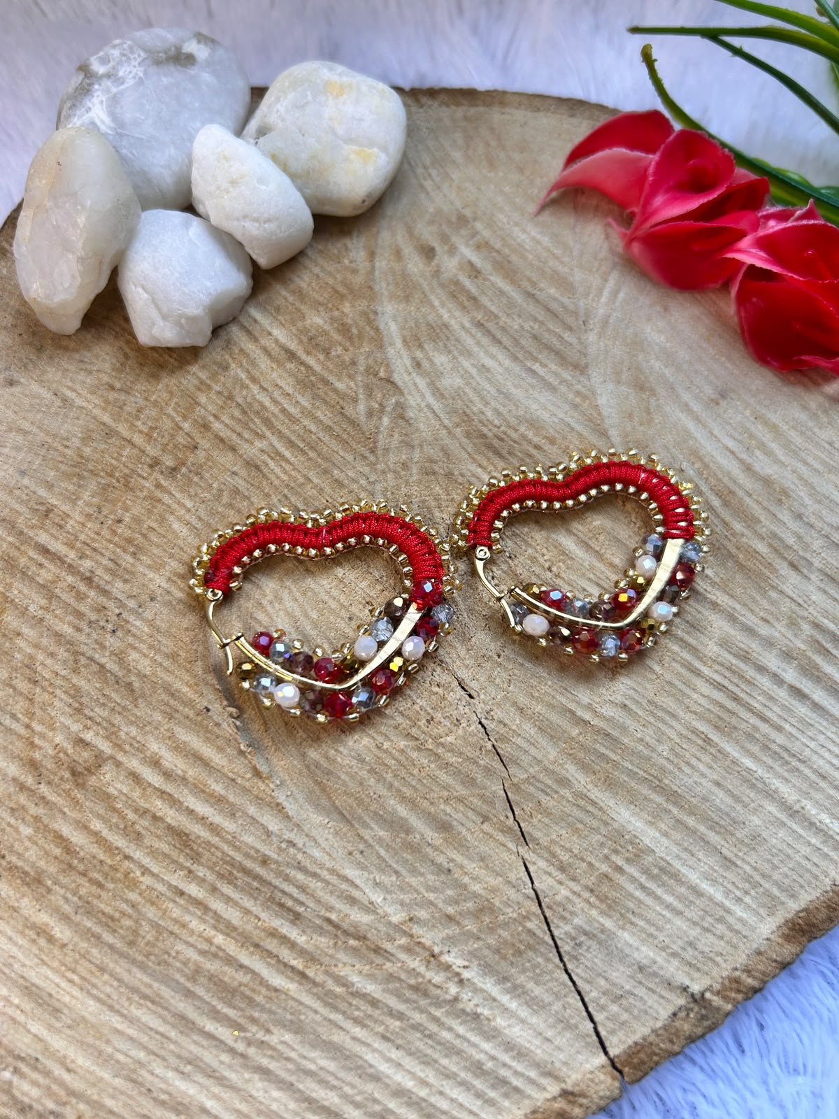 Aretes Amor Rubí