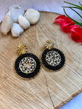 Aretes Ébano Dorado